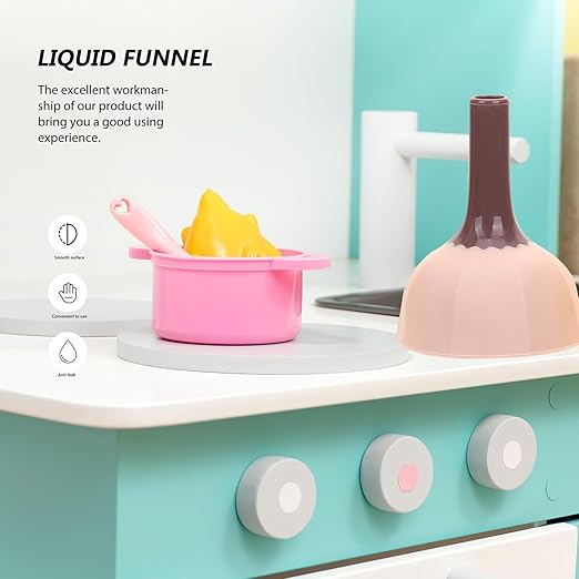 Veemoon 4-pcs Mini Kitchen Funnels with Strainer, Food Grade Liquid and Powder Funnels for Oil, Juice, and Solid Transfer, Portable Narrow Neck Set for Cooking and Bartending