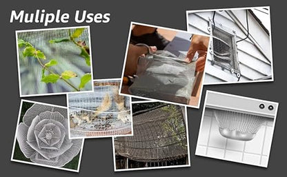 16x40 Inch Wire Mesh Roll, 20 Mesh Stainless Steel Mesh, Never Rust Sturdy Metal Mesh Screen for DIY Projects, Vent, Cage, Garden, Window Screen, Filter Mesh