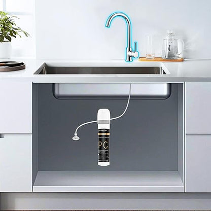 Water Filter for Sink Faucet，with Anti-Clogged Tech, NSF/ANSI 42 & 53 Certified to Reduce PFAS, Chlorine, Lead, Sediment, Bad Taste, Easy Direct Connect Installation,Water Filter for Sink