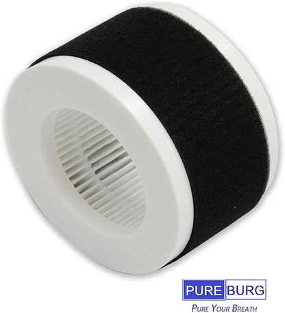 PUREBURG Replacement HEPA Filters Compatible with Pro Breeze Mini Air Purifier PB-P02, Part Number PB-P02F, 2-IN-1 High efficiency,3-Pack