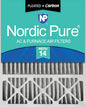Nordic Pure 20x25x5 (Actual Size: 19 7/8 x 24 7/8 x 4 3/8) Honeywell Replacement Air Filters MERV 14 Plus Carbon 1 Pack