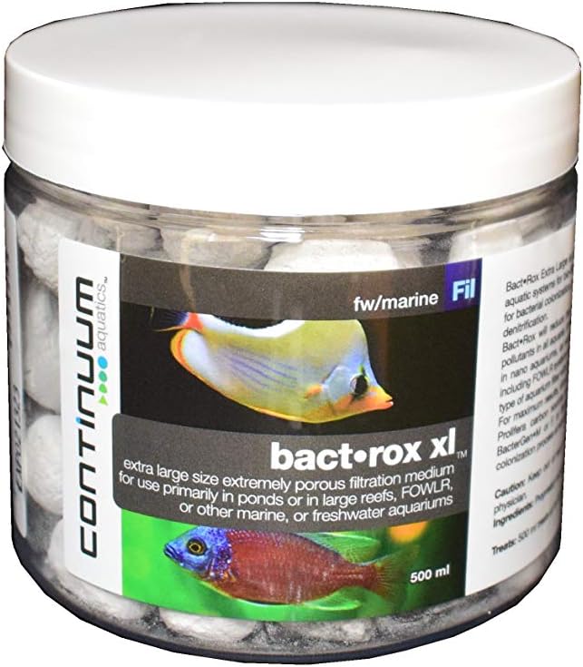 Continuum Aquatics "Bact-Rox XL", Extra Large Sized, High-Porosity Filtration Media for Aquariums, 500 ml
