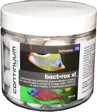 Continuum Aquatics "Bact-Rox XL", Extra Large Sized, High-Porosity Filtration Media for Aquariums, 500 ml