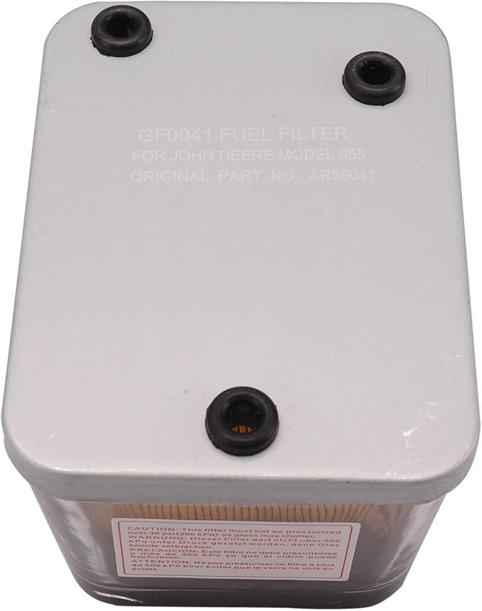 iFJF AR50041 Snap-on Fuel Filter Replacement for John Deere 20 30 40 50 55 Series Tractor with Transparent Bowl 40 Micron 820 930 1035 1120 1350 1520 2150 2355 2450 3150 Replace WK13001 (2Pcs)