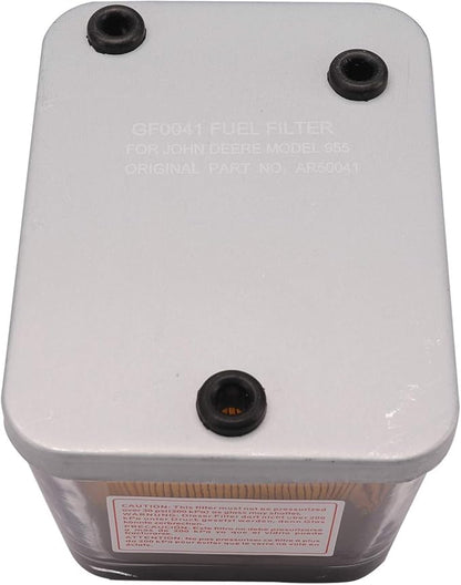 iFJF AR50041 Snap-on Fuel Filter Replacement for John Deere 20 30 40 50 55 Series Tractor with Transparent Bowl 40 Micron 820 930 1035 1120 1350 1520 2150 2355 2450 3150 Replace WK13001 (2Pcs)