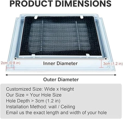 Return Air Filter Grille Vent Cover Removable, Louvered Access Panel, Removable Access Panel, HVAC Vent Cover Grill(20x34 in)