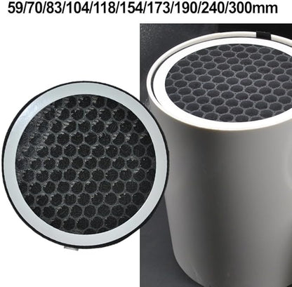 HEPA and Activated Carbon Composite Air Filter for PVC Pipes, Designed to Capture Smoke, Dust, and Harmful Particles in Air Outlet Systems (104mm)