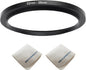 52mm Lens to 58mm Camera Lens Adapter 52mm to 58mm Step Up Ring Adapter Ring for All Brands of UV ND CPL, with Premium Lens Wiping Cloth 2 Pack (52mm-58mm)
