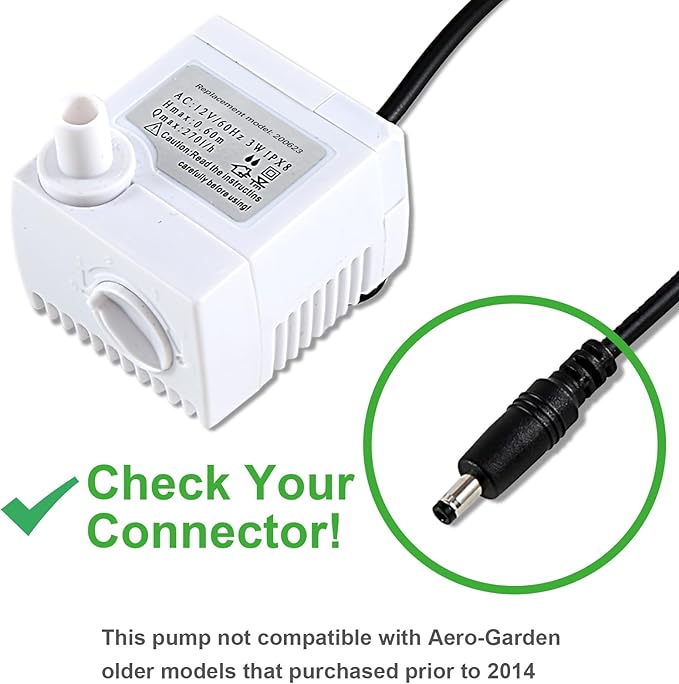 Aero-Garden Pump with 10 Filters, 200623 Pump Fit for Harvest Elite, Bounty, Farm, Extra, Ultra Hydroponics System (2Pack)