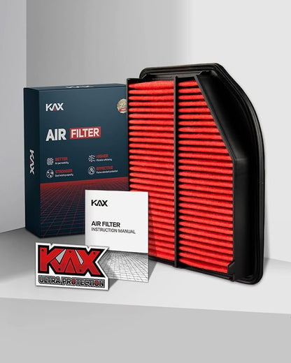 KAX Premium Engine Air Filter, GAF058 (CA11258) Replacement for Honda CR-V 2012 2013 2014 L4 2.4L, 200% Longer Life