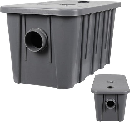 Generic Commercial Grease Interceptor Trap with Removable Filter Basket Interceptor Oil-water Separator Prevents Clogs and Odors for Restaurant Canteen Home Kitchen