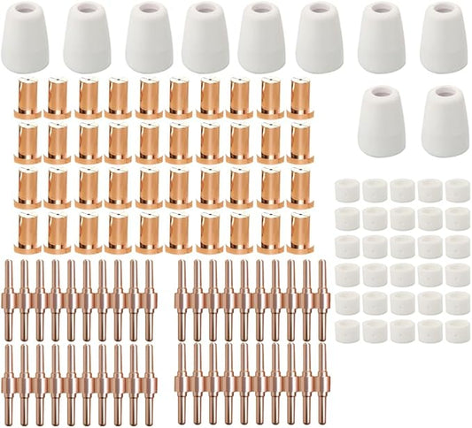 120PCS Extended PT-31 Plasma cutter Consumables,PT31 Plasma Torch Cutting Consumables