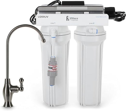 U200UV Ultraviolet UV Drinking Water Filtration Purifier System 3 Stage Ultimate Filter & Sterilize - Built in USA