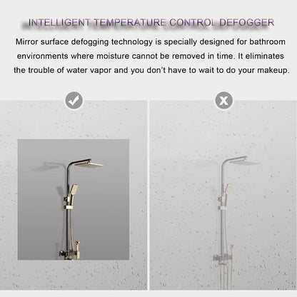 Bathroom Mirror with LED Lights，Smart Illuminated LED Bathroom Mirror，Energy-Saving LED Smart Mirrors，LED Mirror for Bathroom，with Demister Pad and Smart Touch Switch(H60*W90cm/H23.6*W35.4IN)