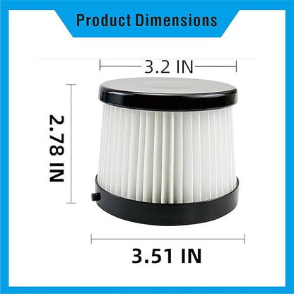 Suitable for DeWalt DCV501HB 20V DCV5011H Air Filter Replacement, Pack of 4