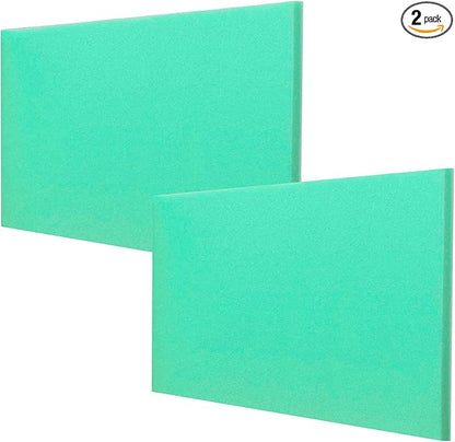 2Pcs 14" X 17" X 5/8"Universal Green Foam Air Filter Material 65-PPI Can Cut to Fits For Motorcycle ATV Dirt Bike Most Small Engines