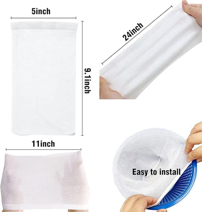 30PCS Pool Skimmer Filter Socks for Above Ground and Inground, Pool Skimmer Basket Nets, Ultra Fine Mesh Screen Socks for Pool Skimmer Basket