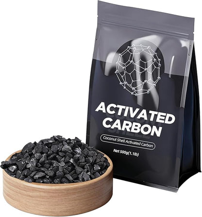 Aquarium Activated Carbon,Charcoal Filter Media from Steam Activated Coconut Shell, Chemical Free Odor & Color Remover, Pure Carbon for Freshwater & Saltwater Fish Tanks, 1 LB Bag(AC-01)