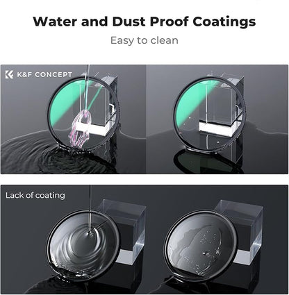 K&F CONCEPT 82mm Black Diffusion 1/4 Filter Mist Cinematic Effect Filter with 28 Multi-Layer Coatings Waterproof/Scratch Resistant for Video/Vlog/Portrait Photography