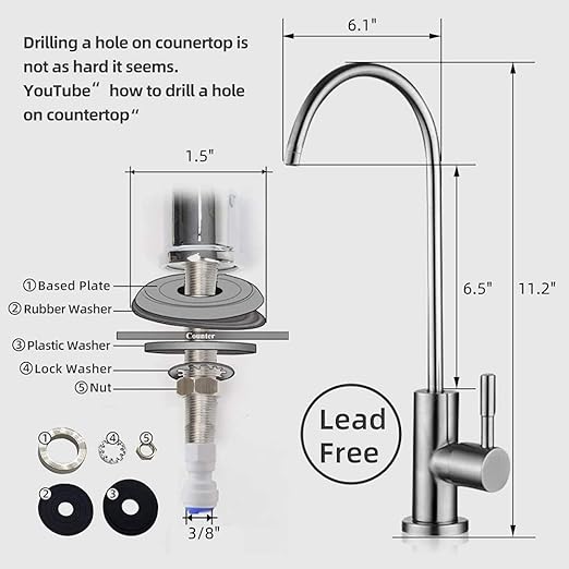 Geekpure 6-Stage Reverse Osmosis RO Drinking Water Filter System with Alkaline pH+ Filter-75 GPD