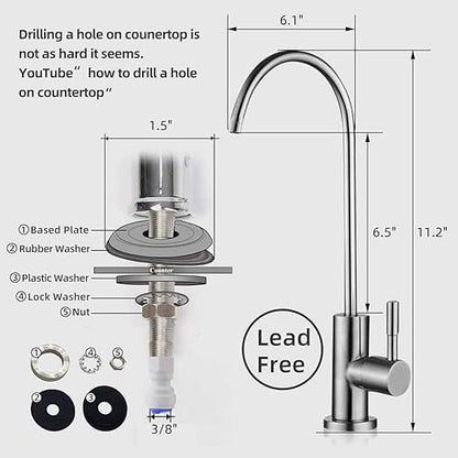 Geekpure 6-Stage Reverse Osmosis RO Drinking Water Filter System with Alkaline pH+ Filter-75 GPD