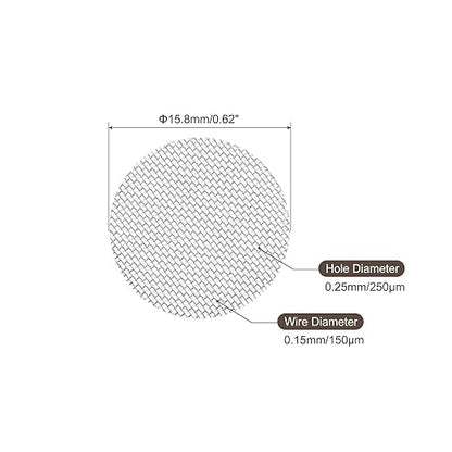 MECCANIXITY Pipe Screen Stainless Steel Screens, 5/8 Inch (15.8mm) Diameter for Pipe Filter, Pack of 40