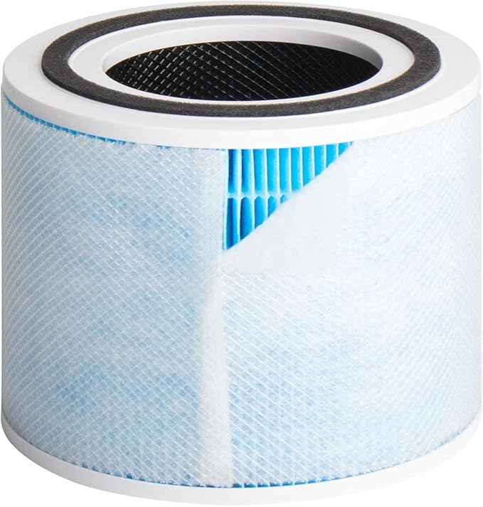 Core 300 Air Purifier Replacement HEPA Filter （Smoke Remover） for LEVOIT Core 300-P/300S, H13 True HEPA + Activated Carbon, 99.97% Dust Pollen Pet Dander Smoke, 1 Pack (blue)