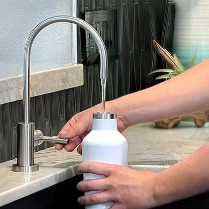 WaterChef U8500 Premium Under-Sink Water Filtration System & Designer Series Faucet (Chrome), NSF/ANSI Certified for 78 Contaminants, 600 Gal., Stainless, Made in USA