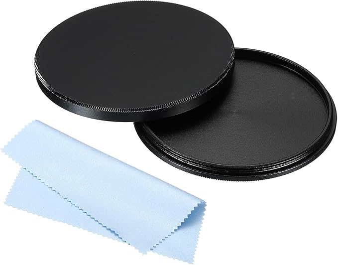 PATIKIL 55mm Lens Cap, Camera Lens Cap Cover Universal Lens Filter Stack Cap Front Metal Protective Case Cover with Cleaning Cloth for Photography Camera Filter