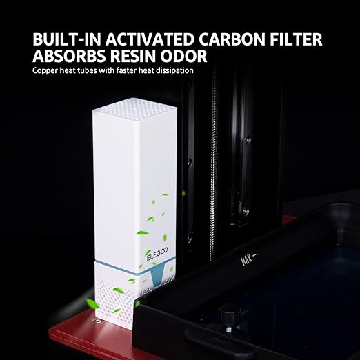 ELEGOO 2PCS USB Purifier with Built-in Activated Carbon, Reducing Resin Odor and Fume, Compatible with Jupiter SE/Saturn 3 Series/Mars 4 Series Resin 3D Printers (Micro-USB)