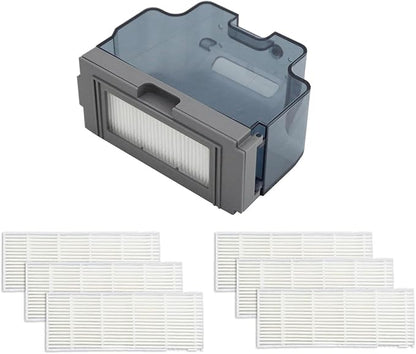Usoway Robot Vacuum Replacements Parts Fit For Lefant M210/M213/M210b, For Okp K2 K2p K3 K4 K5 L1 K2p Robot Vacuum Cleaner, Vacuum Dust Pan, Side Sweep Edge Brush HEPA Filter (Dustbin& Filter-7pc)