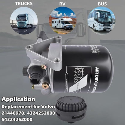 12V 100W Air Dryer Replacement for Volvo 21440978 4324252000 S4324252000 with Coalescing Cartridge