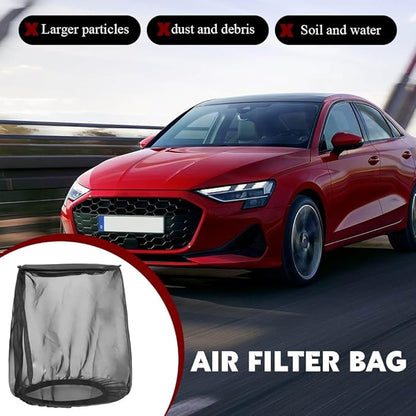 Air Filter Cover, Dustproof Air Intake Cover for Car, Waterproof Cold Air Intake Filter Protective Sock Covers Wrap, Car Air Filters Cleaner Accessories for High Flow Cone Air Filter (Small)