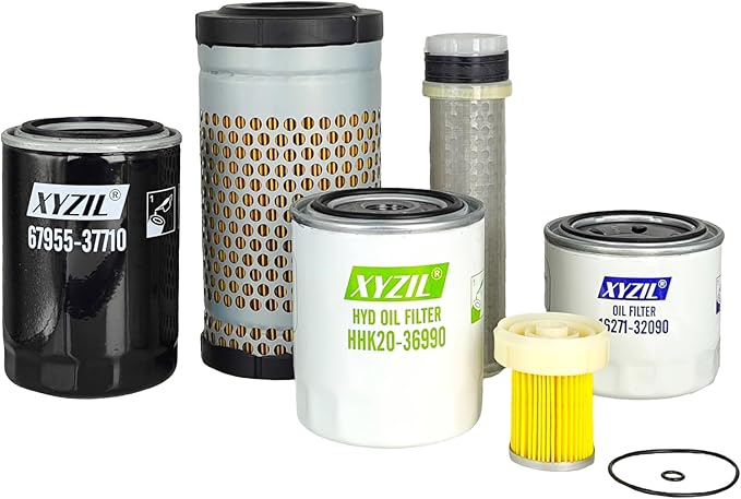 Maintenance Filter Kit 77700-03365 for Kubota B2320HSD B2620HSD B2920HSD B2320HSDN B26 B7510 B7610 B2410 HST B7800HSD B7500HSD B3300SUHSD B3300SUHSDP B3200HSD HH150-32094 HH160-32093 6C06099410