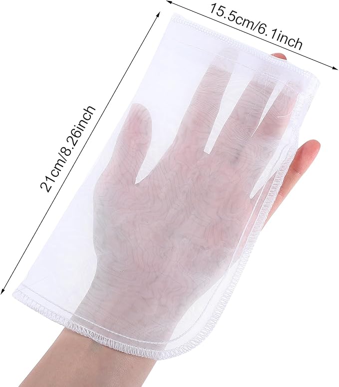 4 Pack Aquarium Filter Bags Fine Mesh Bag Filter Sock Nylon Aquarium Media Bag Reusable Extra Fine Filters Bags 180 Mesh Pouch Drawstring for Impurities Activated Carbon,White