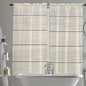 Vintage Country Wooden Board Window Valance Curtains, Gradient Wood Grain Line Light Filtering Kitchen Valance with 3-inch Rod Pocket for Living Room Bathroom Bedroom,2 Panel,52x72In