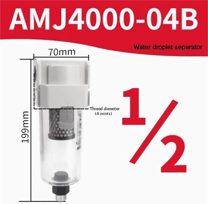 AMJ3000-03B/-03B-C,AMJ4000-04B/-04B-C,AMJ3000/4000 filter element type, water droplet separator for vacuum,AMJ series(AMJ4000-04B)
