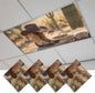 Fluorescent Light Covers, Cowboy Western Magnetic Light Covers for Ceiling Lights, Cowboy Hats Boots Desert Cacti Vintage Fluorescent Ceiling Shade Filters for Classroom Bedroom Office 4x2Ft x 4PCS