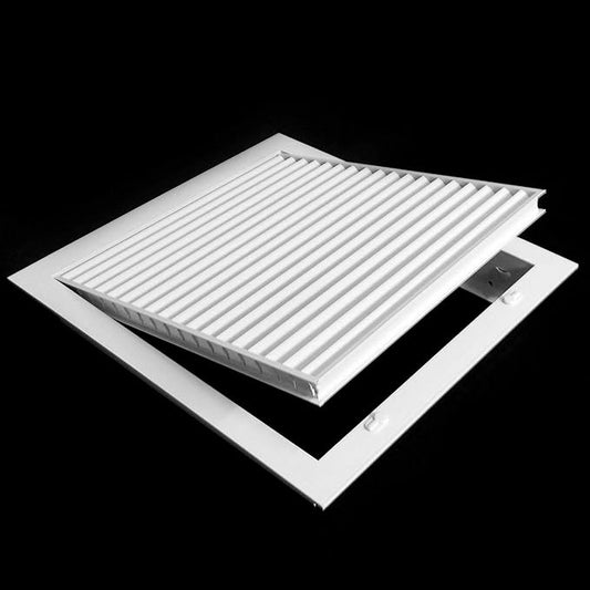16" X 20" Aluminum Return Filter Grille for 1" Filter - Easy Airflow - Linear Bar Grilles [Outer Dimensions: 18.5w X 22.5h]