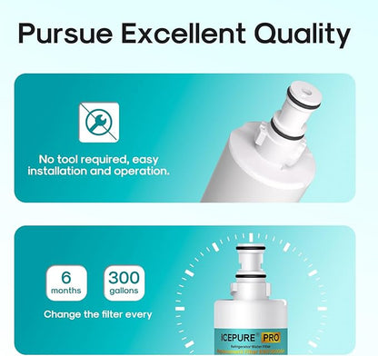 ICEPURE PRO 4396508 NSF401&473&53 Replacement for Whirlpool 4396510, EDR5RXD1, NLC240V, PNL240V, 4396508p, LC400V, WF-NLC240V, 46-9010, Everydrop Filter 5， Remove PFAS PFOA PFOS, Heavy Metals, 3 PACK