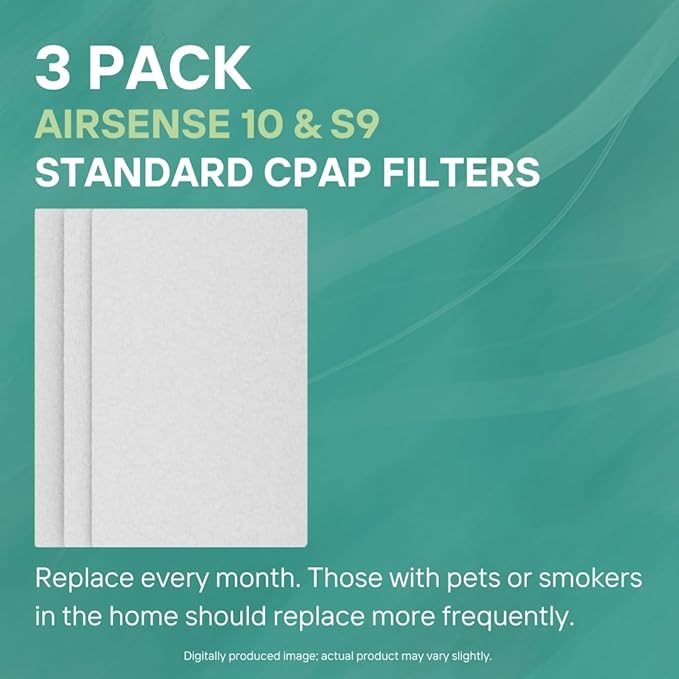 PURDOUX CPAP Filters for ResMed AirSense 10 and S9 Devices (Standard 3 Pack) - CPAP Supplies, CPAP Accessories, CPAP Supplies Filters for CPAP Machine