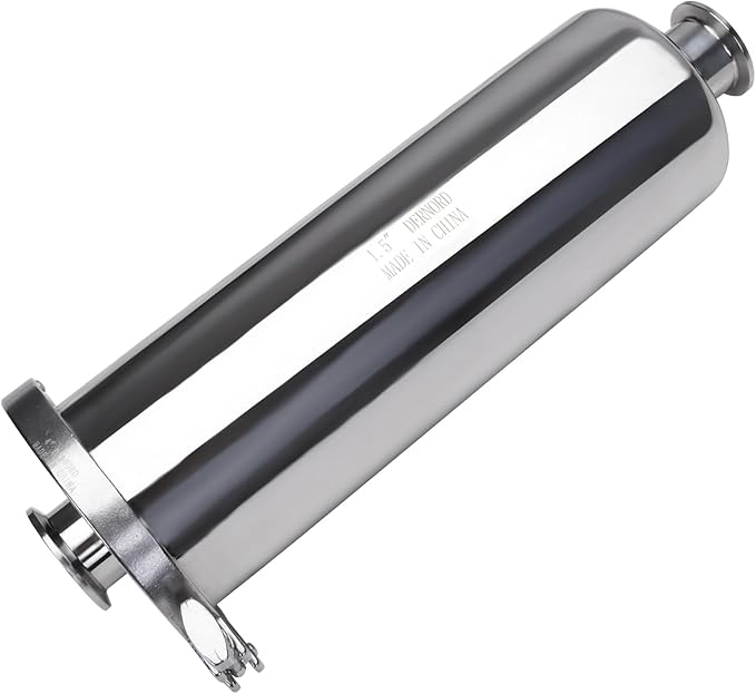DERNORD 1.5 Inch Tri-Clamp Filter - SS304 Sanitary Fittings Inline Straight Strainer with 200 Mesh Stainless Screen