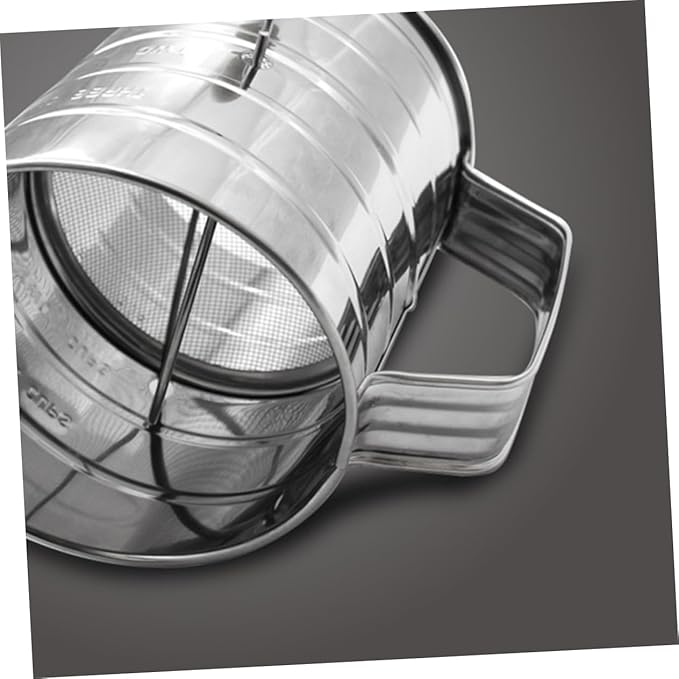 Sifting Strainer Fine Mesh Screen Stainless Steel Powdered Sugar Net for Cake Baking Filter Random Style