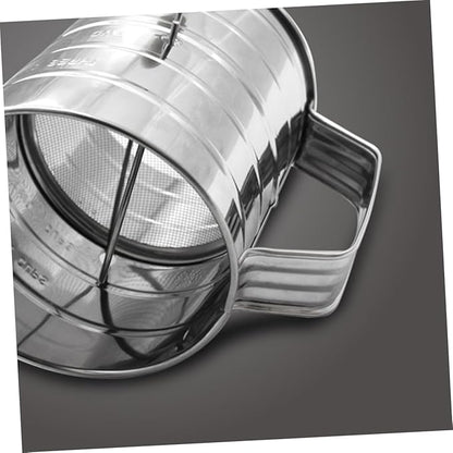 Sifting Strainer Fine Mesh Screen Stainless Steel Powdered Sugar Net for Cake Baking Filter Random Style