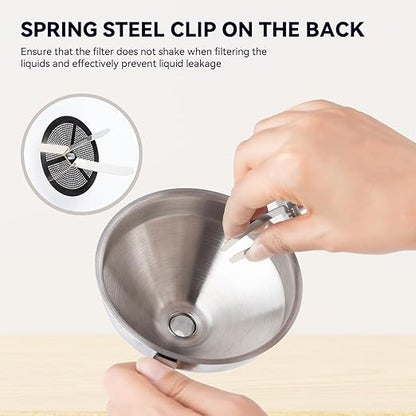 ELEGOO 3D Stainless Steel Funnel, Resin Metal Funnel Filter Cup for MSLA/DLP/LCD Resin 3D Printer