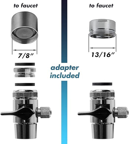 iSpring CT10-CL Countertop Water Filter, Multi-Layer Faucet Water Filter System with Versatile Faucet Adapter, Reduces Heavy Metals, Bad Odor, and Chlorine, Clear
