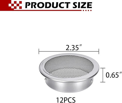 2-Inch Round Open Screen Vent, Mill Finish, 12 Pack
