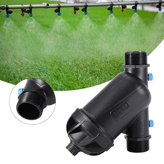 Gardening Filter Irrigation Filter Y Type Mesh Drip Irrigation Filtration Equipment for Greenhouse Agricultural Farm Garden Plastic MNPT 2in DN50 120mesh (Small)