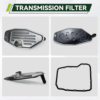 YEEDO 45RFE 545RFE 68RFE Transmission Filter Oil Pan Gasket Kit Fit for Ram Dodge Chrysler Aspen Dakota Durango Jeep Commander Grand Cherokee Replaces 5013470AC 4799507
