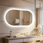 LUVODI Lighted LED Bathroom Mirror: 48x24IN Wall Mounted Dimmable 3 Colors Makeup Mirror with Bright Back Lit - Smart Mirror Anti Fog with Touch Switch Memory Function for Restroom Bedroom Living Room